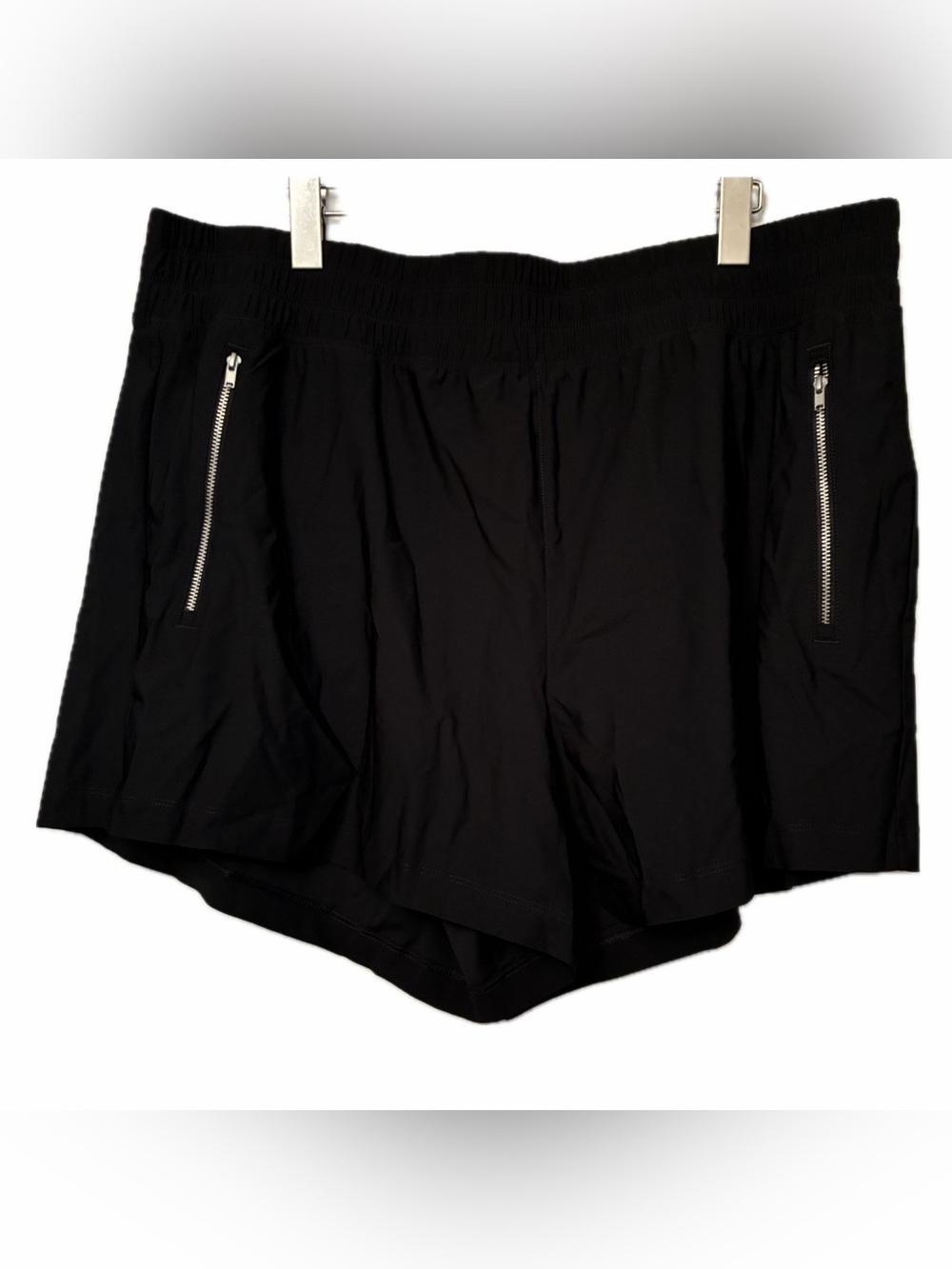 OLD NAVY SleekTech Go-Dry Black Performance Athletic Shorts Sz XL Zip Pocket - Picture 10 of 16
